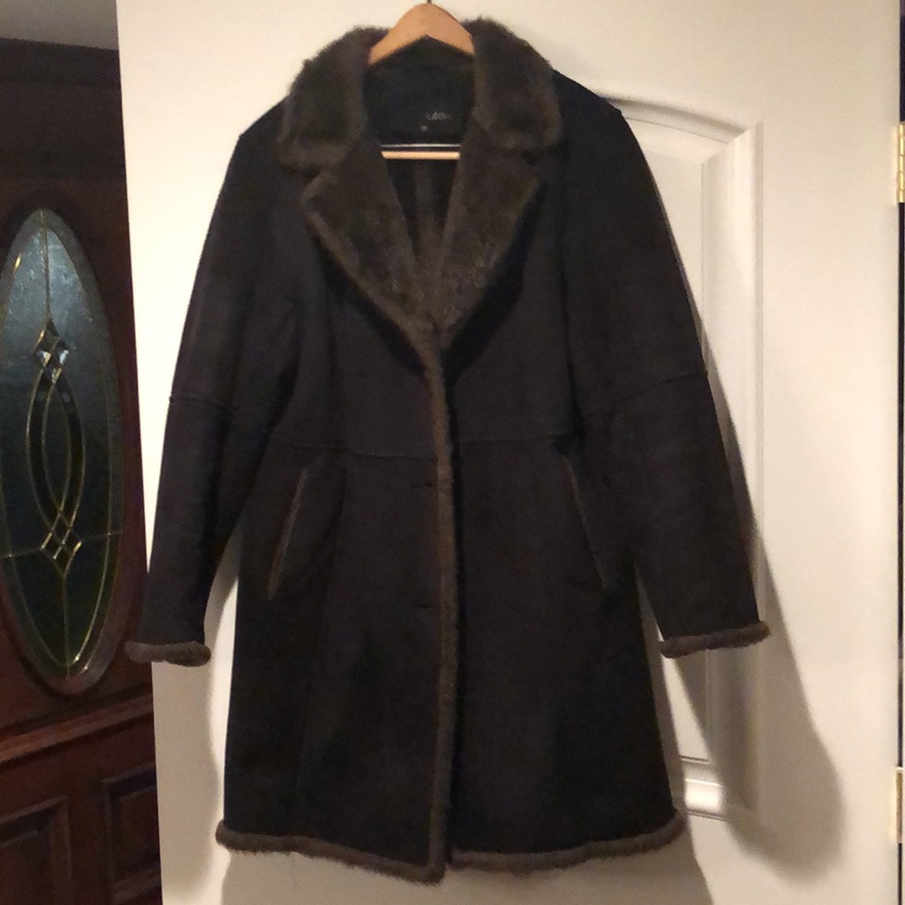 Ladies Suede & Faux Fur Winter Jacket